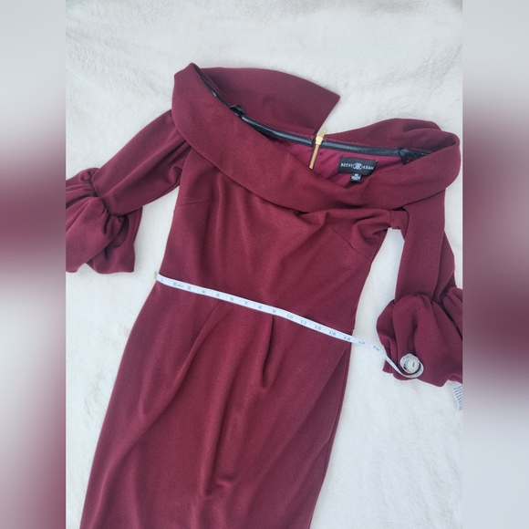 Betsey Adams Off the Shoulder Cocktail Dress - Picture 4 of 7